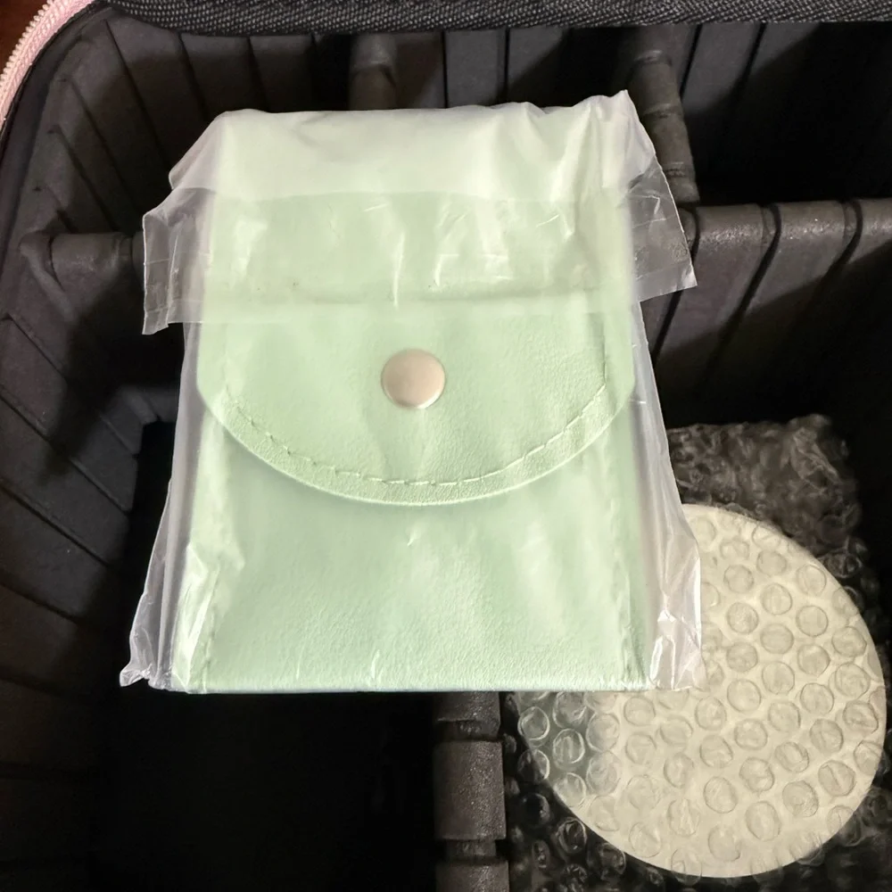 Cosmetic Storage Bag With LED Light Partition Organizer Large Travel Pink